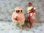 Victorian Christmas Ornaments - Fabric & Lace  Victorian Lamp & Lamp Decor
