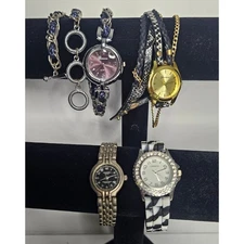 4 GENEVA WATCHES Bundle Lot Women's As Is DIY Craft Project Steampunk Bling