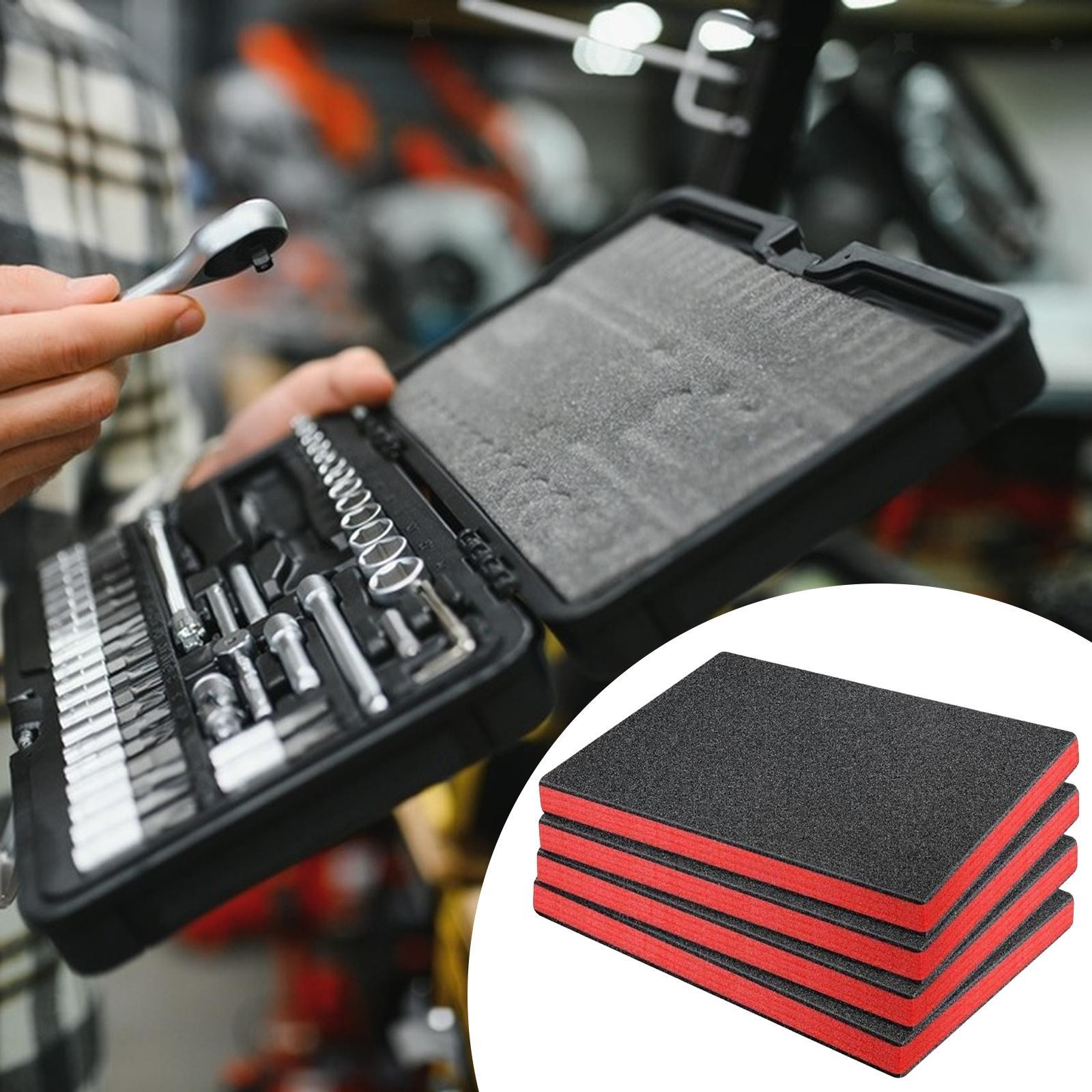 4 Pieces Tool Box Foam Foam Inserts for Cases Kaizen Organizer Sheet