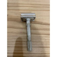 1962 Vintage Gillette Slim Adjustable 1-9 TTO Safety Razor Dated H-1 Working VTG