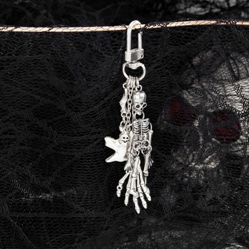 Quirky Bone Keyring With Sturdy Alloy Material Humorous Backpack Charm For Teens - Picture 2 of 8