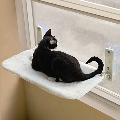 Katzenfenster Sitzstange Katzenfenster Hängematte mit Stahlgestell und starkem mittelbeige - Bild 2 von 8