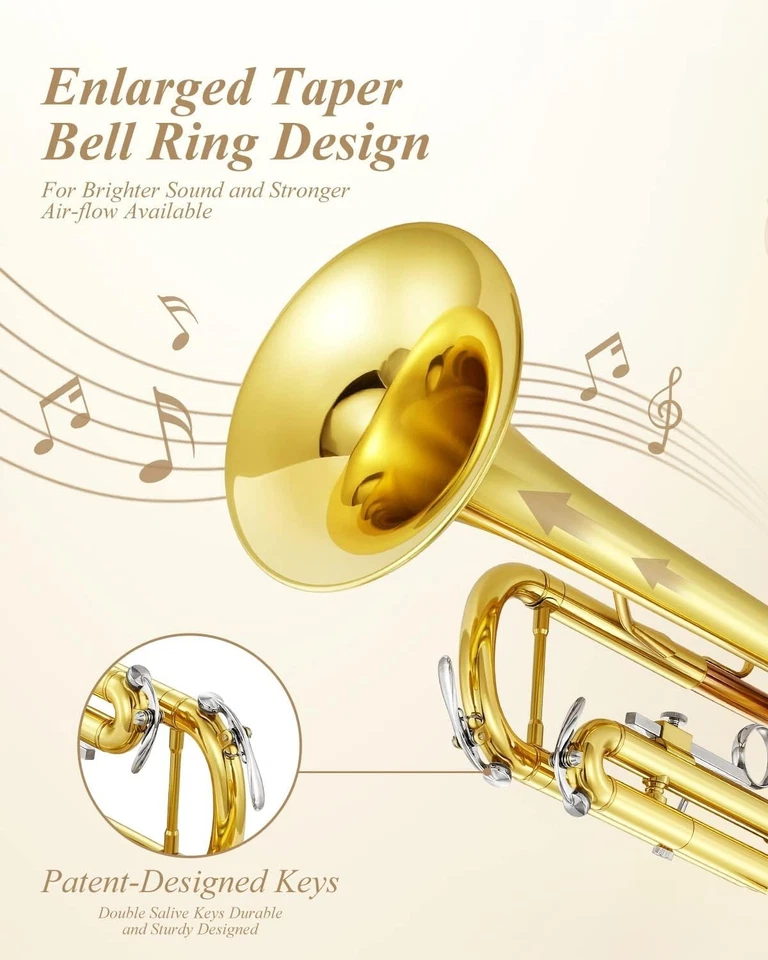 Juego de trompetas planas Advanced ETR-390 B - Completo con kit de limpieza y accesorios Foto 4 de 4