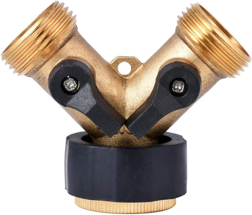 Hydrogarden 3/4" Messing Y Schlauchverteiler mit einzelnen Regelventilen - Bild 4 von 6