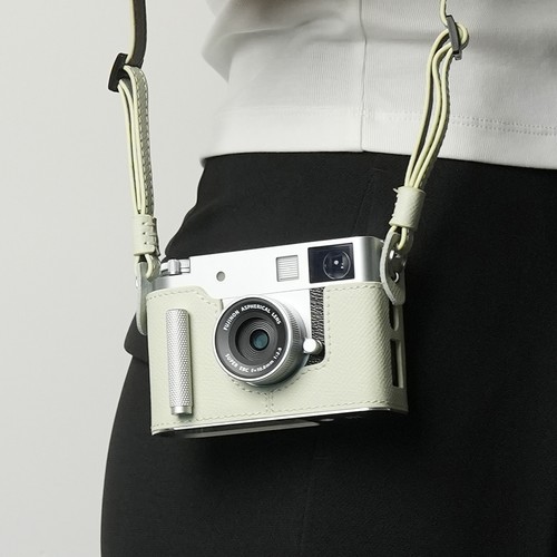 Convient pour appareil photo Fujifilm X-Half en cuir véritable demi-étuis sac housses protection - Photo 10 sur 36