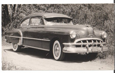 1952 Pontiac Car Chieftain Deluxe Eight Black White Amateur Photo Snapshot P1p