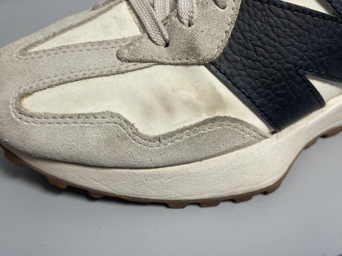New Balance 327 Shoes Womens Size 9.5 White Navy Suede Leather Retro WS327GD - Picture 11 of 24