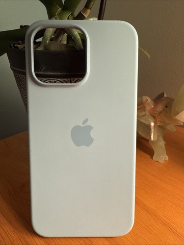 Apple Silicone Case iPhone 15 Pro Max Light Blue MagSafe Compatible - 第 1/2 張圖片