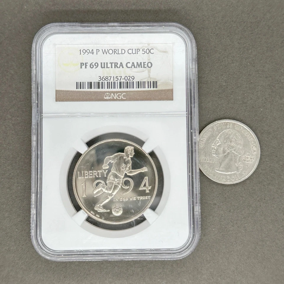 Estate Copper & Nickel 1994 P World Cup 50 Cent Coin NGC PF 69 Ultra Cameo - Image 4 of 4