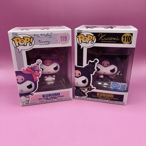 (2) Funko Pop Sanrio 20th Anniversary Kuromi Royal Outfit #110 My Melody #119