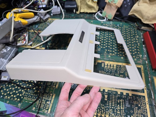 Tandy 1000 EX EMPTY Top Cover ONLY-CRACK-Exact One-Good Screw Holes-PARTS-READ - Picture 19 of 23