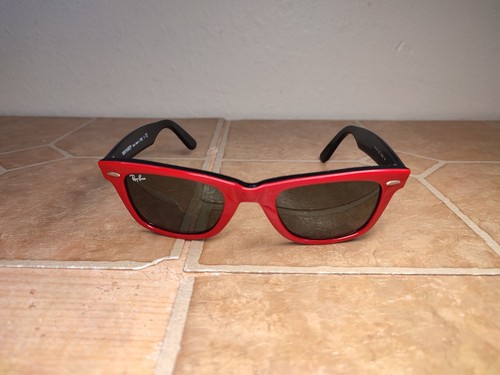 Ray-Ban Wayfarer RB 2140 50-22- 955 3N Rot Schwarz RayBan *LESEN* 😎