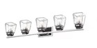 Z-Lite 5-Light Vanity Light with Glass Shade Matte Black And Chrome 474-5V-CH-MB