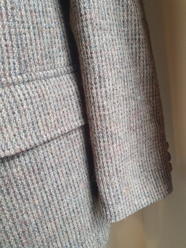 Vtg Pendleton Wool Brown Tweed Patch Elbow men Blazer Suit Jacket Size 42 - Picture 7 of 15