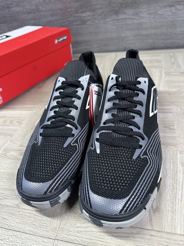 Size 11 Lotto Tacto 250 Men Indoor Soccer Shoes Black / White 216457 NEW - Picture 5 of 15