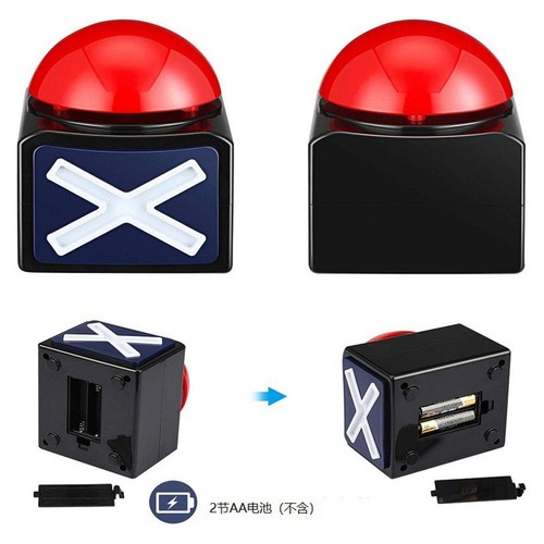 Regalo Compleanno Gioco Risposta Buzzer Pulsante Sveglia Con Luce Suono Trivia Got Ta A2M2 - Foto 9 di 12