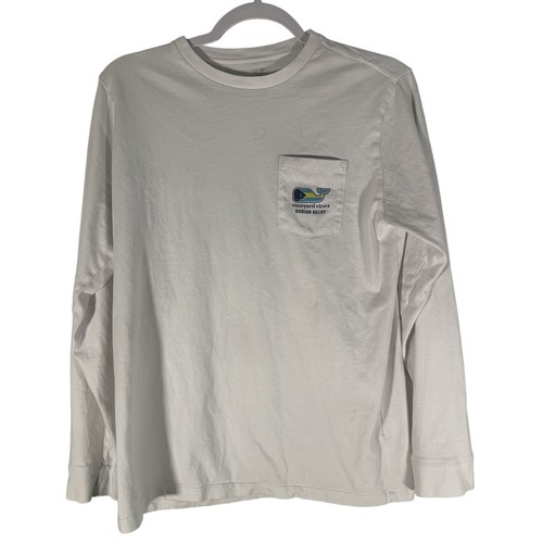 Vineyard Vines 2019 Dorian Relief Unisex Kids T-Shirt XL Extra Large Long Sleeve - Picture 3 of 4
