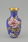 99839140-d Brass Vase Cloisonné Blüten-schmetterling H18cm Blue