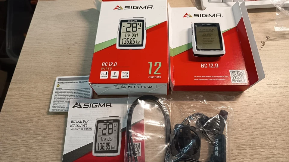 SW-0205 SIGMA SPORT BC 12 WIRED Fahrradcomputer -kabelgebunden,weiß B-WARE - Bild 3 von 4