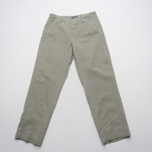 Pantalones chinos cortos de tiro medio verdes talla 2 de mezcla de lino NYDJ para mujer - Imagen 1 de 12
