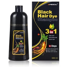 Hair Dye Shampoo 3 in 1 Black, Dark Brown, Chestnut | Instant Color & Grey Cover