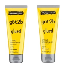 2 Pack Got2b Glued Styling Spiking Hair Glue 6oz Water Resistant Got 2 B Glued