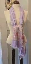 Shawl Sling Wrap Carrier Lavender Pink Camel VTG Silk 100 EastLink 72x28 Inches