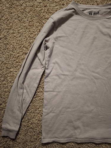 Camisa Pullover Carhartt Para Hombres Mediana Marrón Suelta Manga Larga Cuello Redondo - Imagen 2 de 10