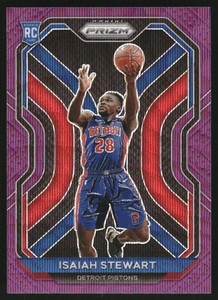 2020-21 Panini Prizm Prizms Purple Wave #254 Isaiah Stewart