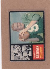 1962 TOPPS FOOTBALL SONNY JURGENSEN #115 EAGLES VGEX *A38937