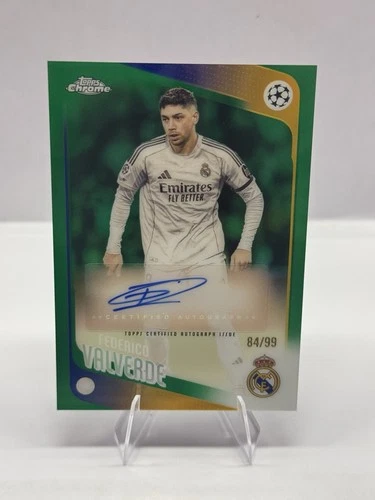 2025-26 Topps Chrome UEFA Club Competition Federico Valverde Green Auto /99
