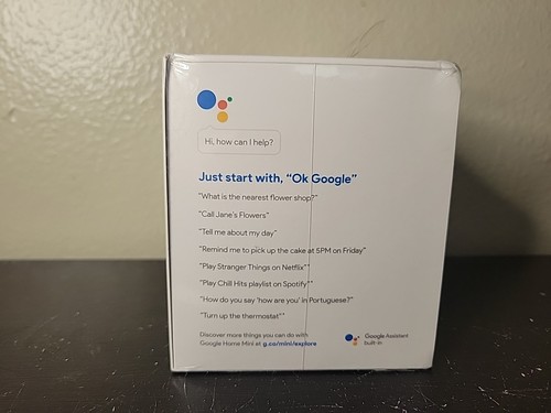Google Home Mini GA00275-US Smart Lautsprecher mit Google Assistant Aqua versiegelte Box - Bild 4 von 7