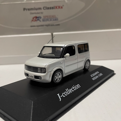 1:43 JCollection Nissan Cube Z11 2002 K-CAR Pearl White Diecast