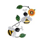 1Pc Garden Bee Ornament Iron Art Wall Decoration Garden Art Decoration