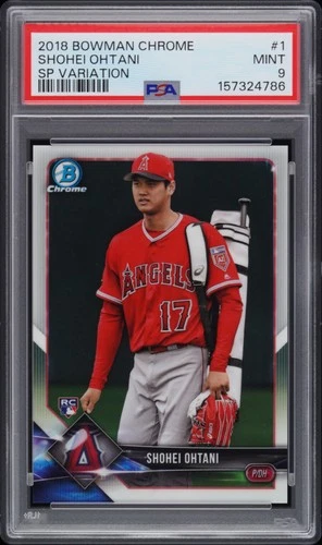 2018 BOWMAN CHROME SP VARIATION #1 SHOHEI OHTANI ROOKIE RC PSA 9