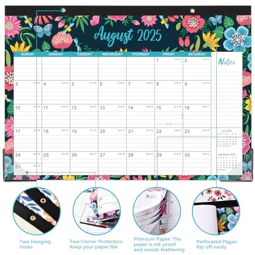 Desk Calendar 2025-2026 - Jul 2025 - Dec 2026, Large Monthly Desk Calendar 18 - Picture 5 of 8