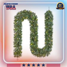 9 ft Wesley Long Needle Pine Glow LED Light Pre-Lit Artificial Christmas Garland
