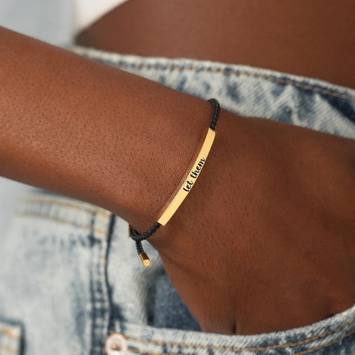 Let Them Tube Armband für Damen, Motivierendes verstellbares Armband aus Edelstahl - Bild 4 von 6