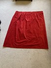 Rust/terracotta Chenille Velvet pair of curtains Dunelm 52.5” x 52.5”  lined
