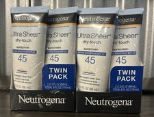 4 Neutrogena Ultra Sheer Dry-Touch Sunscreen Lotion SPF 45 - 3 Oz Each 5/2027