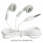 10-1000 Lot Bulk Wholesale White 3.5Mm Headphones Earbuds Earphones for iPhone