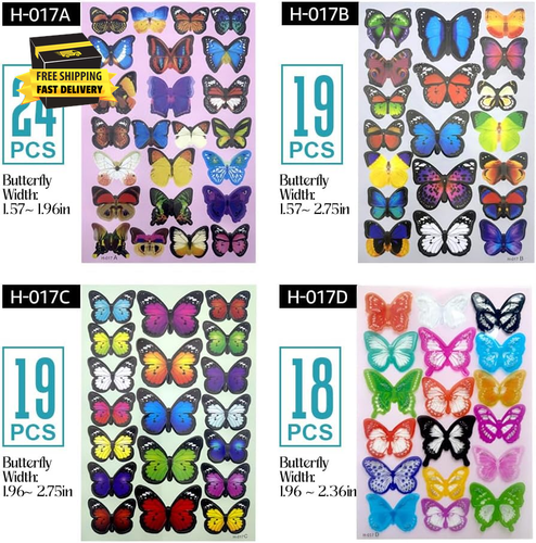 80 piezas decoración de pared de mariposas - alas de mariposas de plástico plegables extraíbles Waterp - Imagen 3 de 6