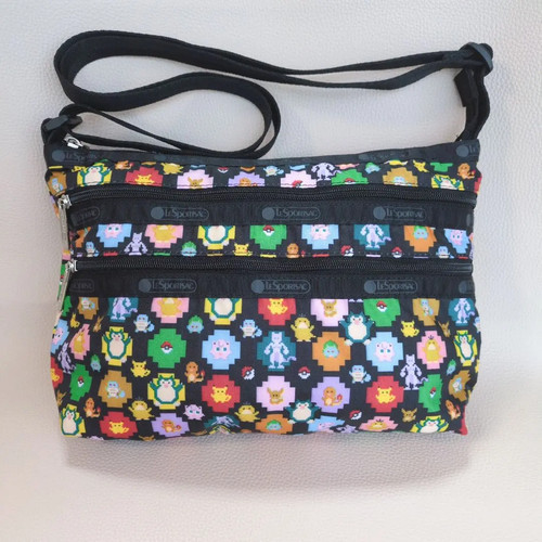 LeSportsac × Pokémon Center Collaboration 3-Zip Shoulder Bag Pixel Style JAPAN - Picture 16 of 16