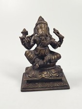 vintage brass statue of the Hindu deity Lord Ganesha Square Bottom