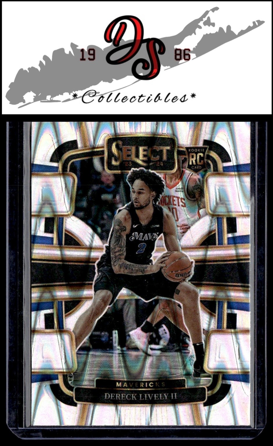 2023-24 Panini Select #76 Dereck Lively II Tectonic Prizms Dallas Mavericks RC