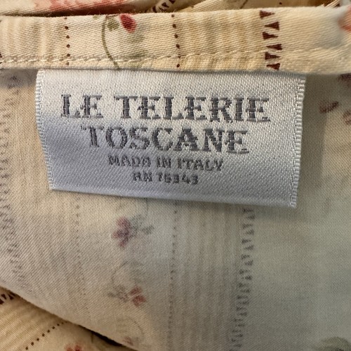 Le Telerie Toscane Queen Plano y 2 Estuches 100% Algodón Rosas Mini Rayas Diseño De Colección - Imagen 3 de 4