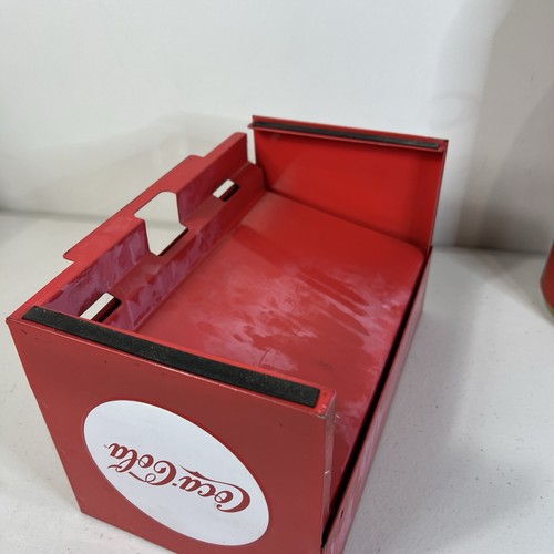 vintage coke cola Metal Straw Dispenser & Plastic Bottle Type collectables - Foto 9 di 17