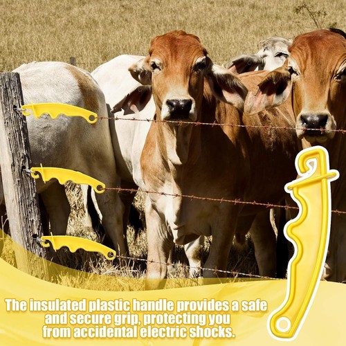 Paquete de 12 manijas de puerta de valla eléctrica aisladas de 8 pulgadas para cercas de plástico - Imagen 6 de 6