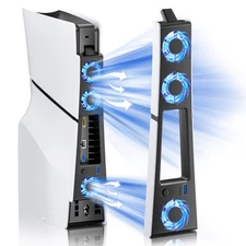 PS5 Slim Cooling Fan,Quiet Cooling System for PS5 Slim Digital/Discs Edition ...