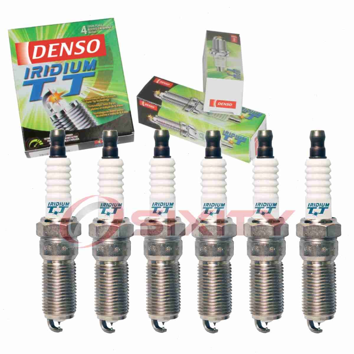 6 pc Denso Iridium TT Spark Plugs for 2005-2009 Cadillac SRX 3.6L V6 wh